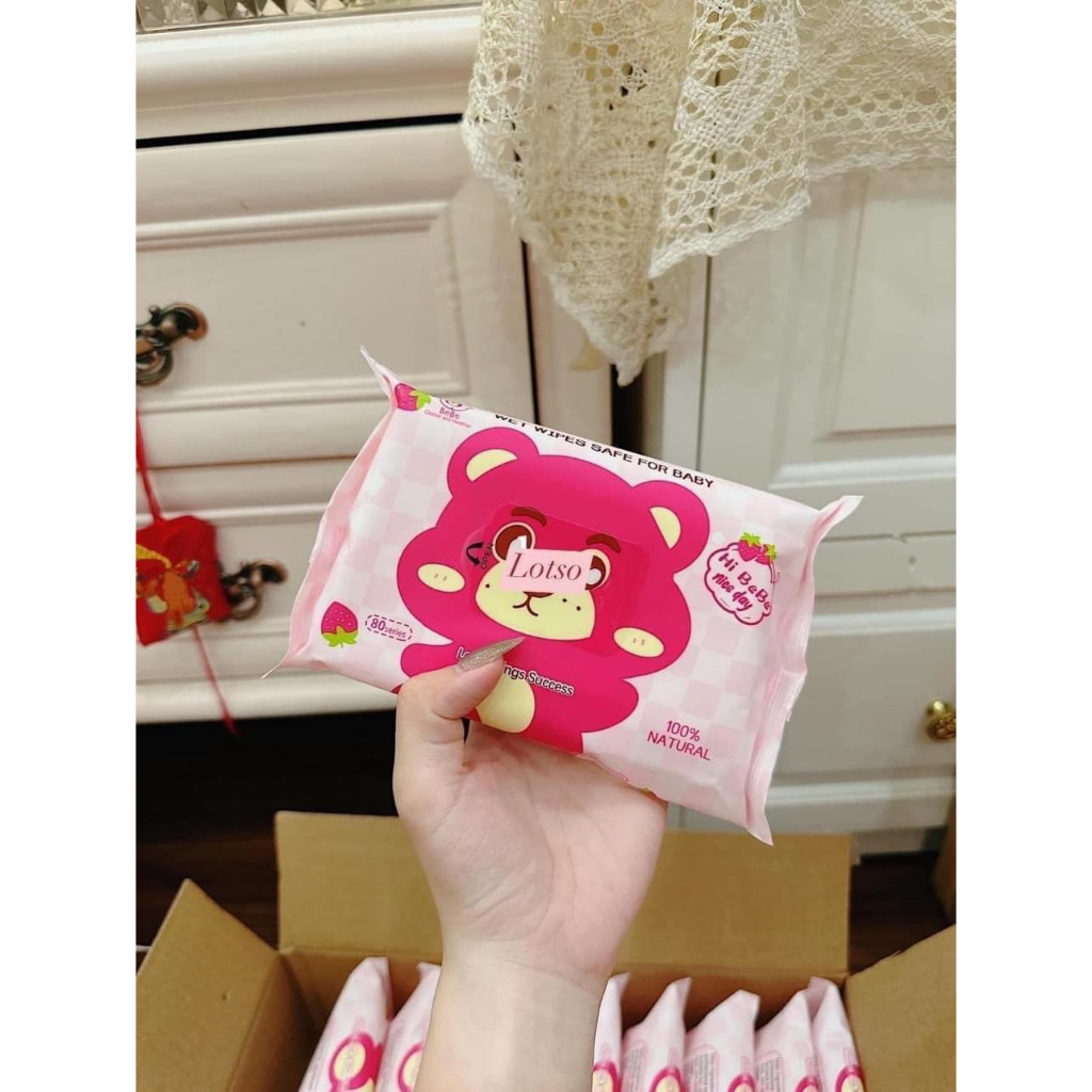 Bịch Khăn Giấy Ướt Con Vịt Vàng / Gấu Dâu Siêu Hot