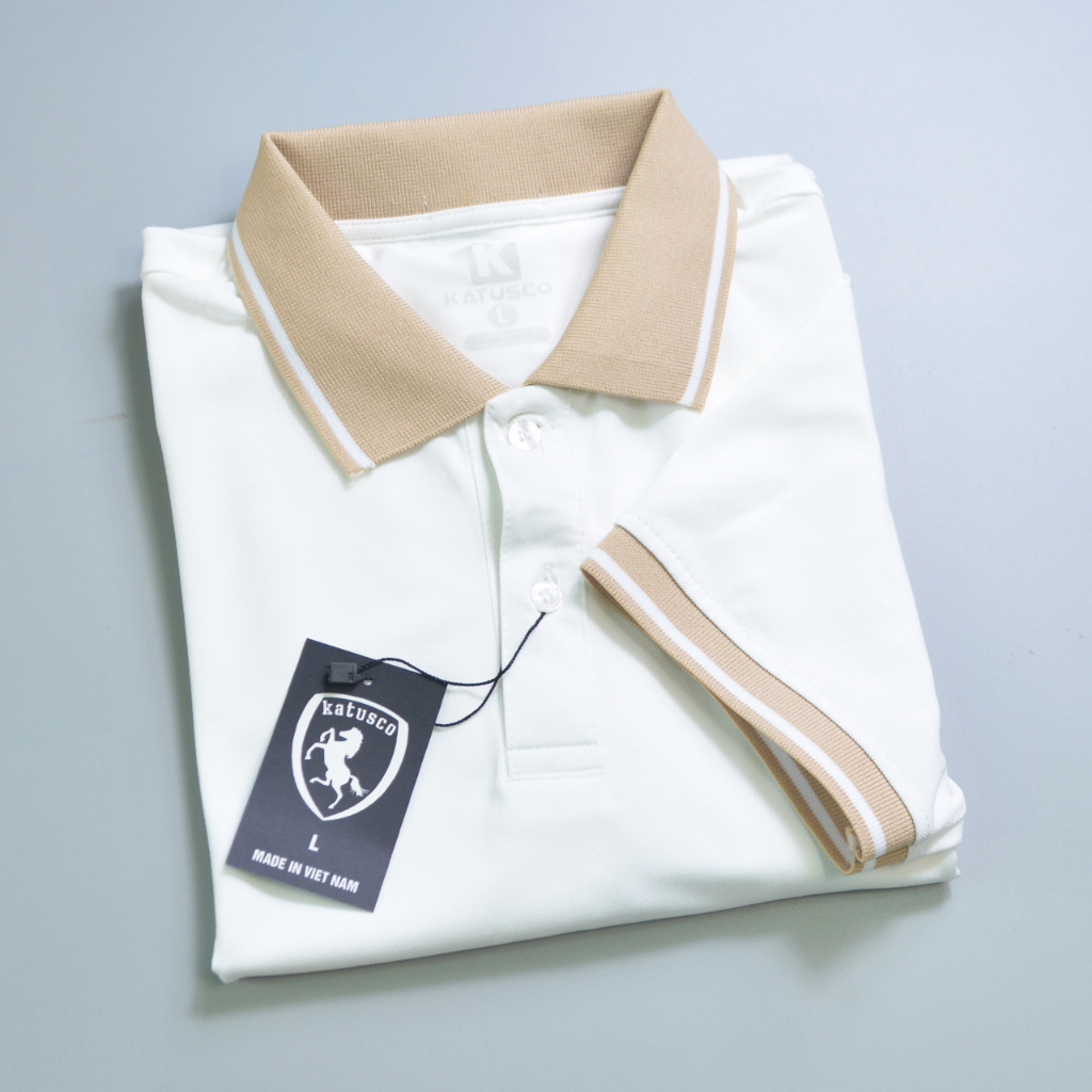 Áo Polo Nam Cổ Bẻ Phối Viền KATUSCO A2270, Thun Cá Sấu Cotton CVC, Nam Tính, Trẻ Trung, Thanh Lịch