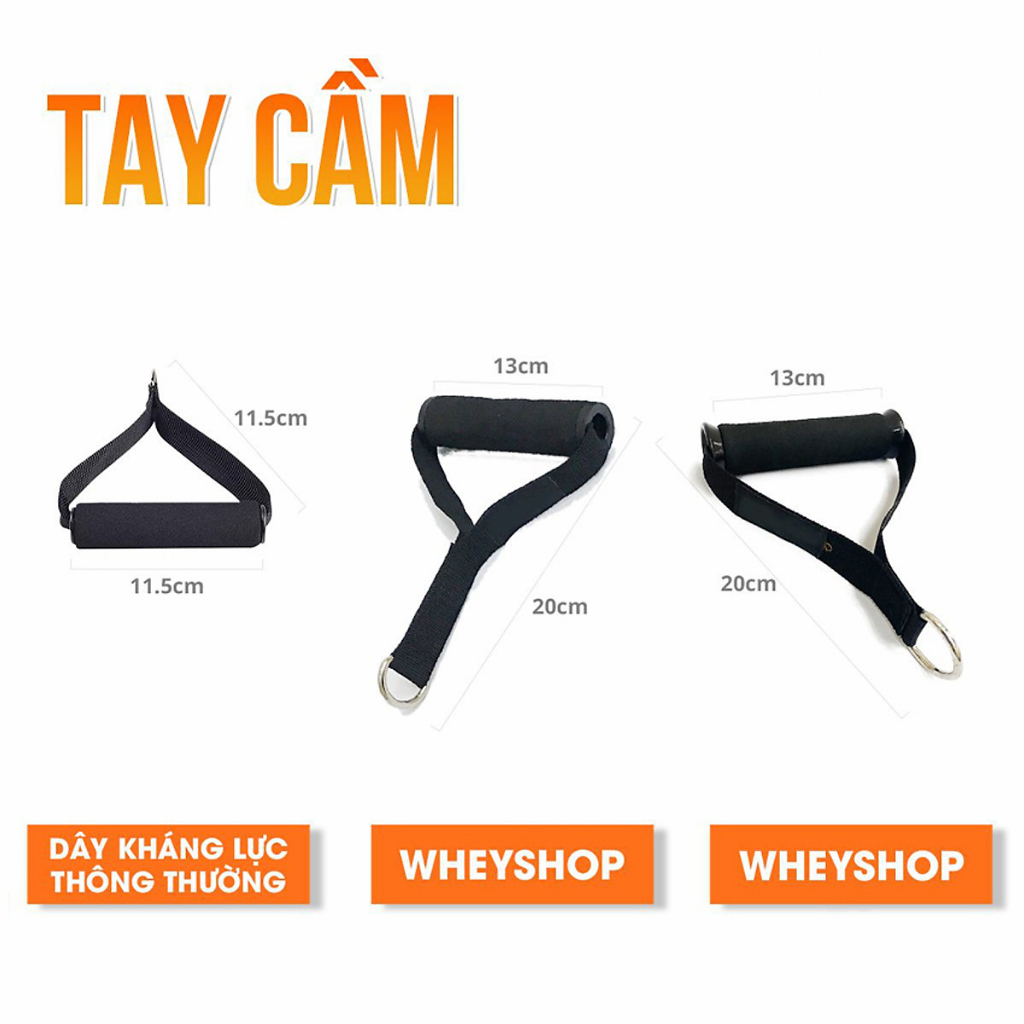Bộ dây tập gym ngũ sắc VIET MART bộ tập chuyên nghiệp đàn hồi cao cấp 11 món, đàn hồi tập thể hình, tập kháng lực