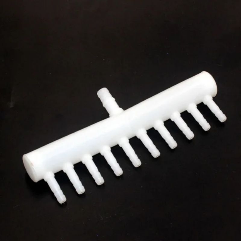 Van đầu chia nhánh oxy 4,6,8,10 (trắng, xanh) - Xanh Guppy