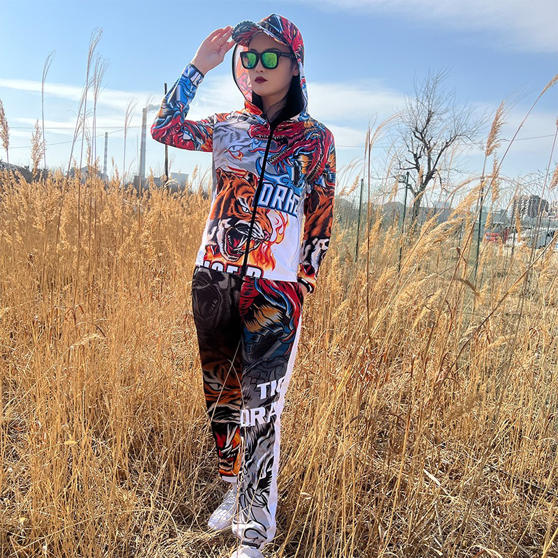 Áo câu cá thể thao ngoài trời hình hổ