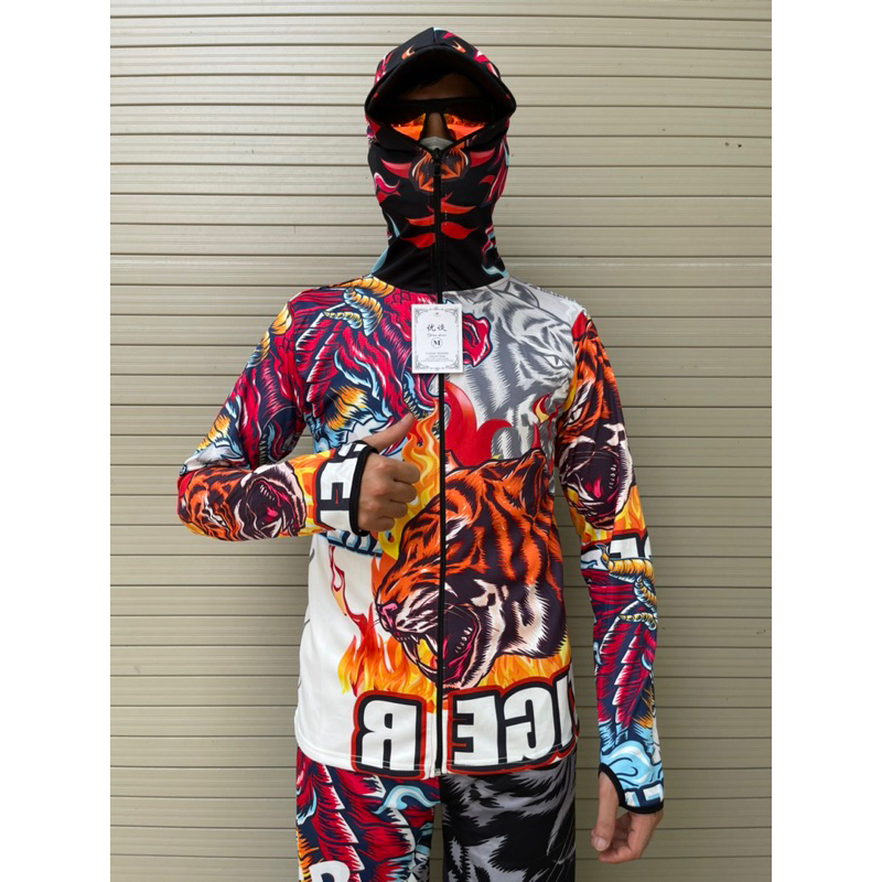 Áo câu cá thể thao ngoài trời hình hổ