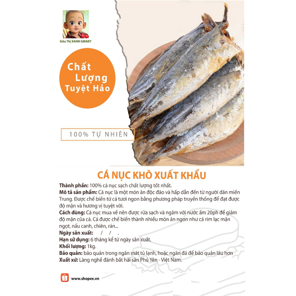 1kg cá hố khô 1 nắng - đặc sản Phú Yên