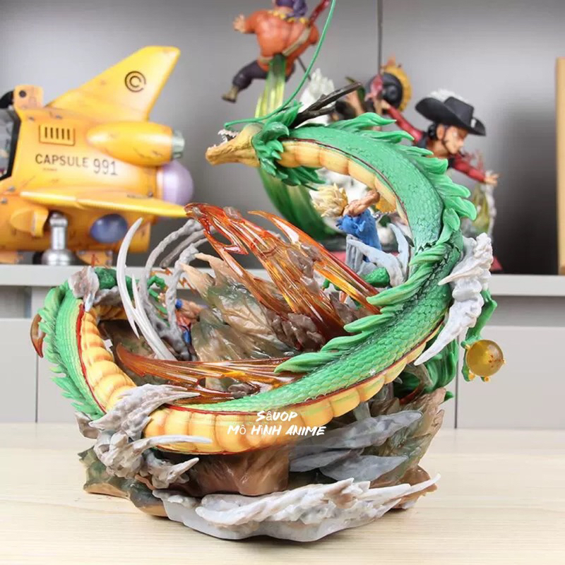 Tặng kèm led Mô hình Son goku và Vegeta đại chiến cao 35cm