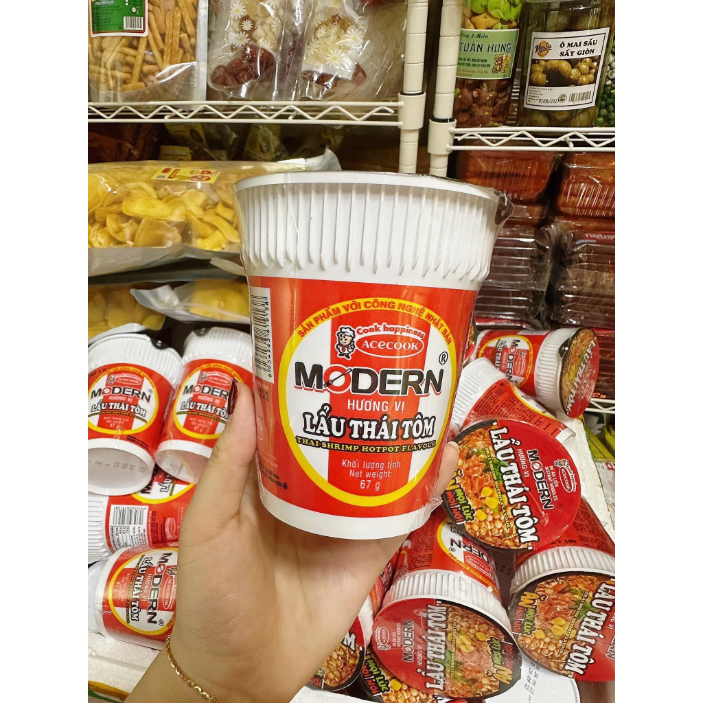 Thùng mỳ ly modern lẩu thái tôm - 24ly x 65g