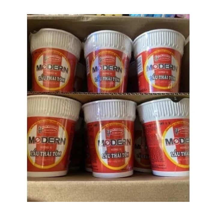 Thùng mỳ ly modern lẩu thái tôm - 24ly x 65g