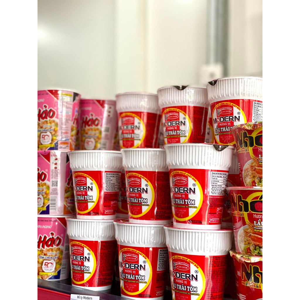 Thùng mỳ ly modern lẩu thái tôm - 24ly x 65g