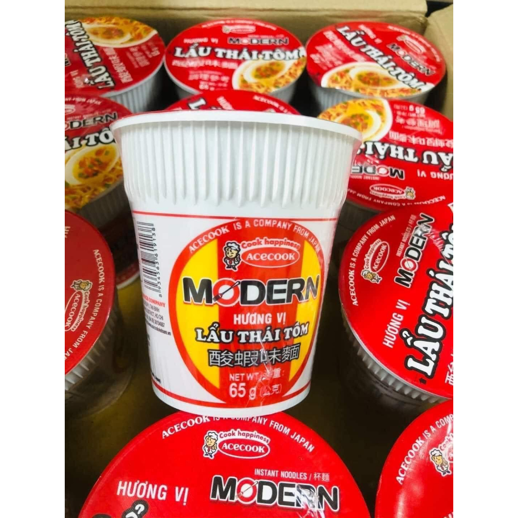 Thùng mỳ ly modern lẩu thái tôm - 24ly x 65g