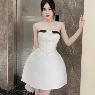 Váy tapta cúp vạt eo đá 2 tag ngọc