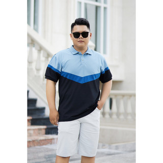 Áo POLO BIGSIZE (80kg - 150kg) Cổ Viền Kiểu Dáng Basic, Chất Liệu Cotton Mát Lạnh, Phom chuẩn Bigsize - GASIMAN