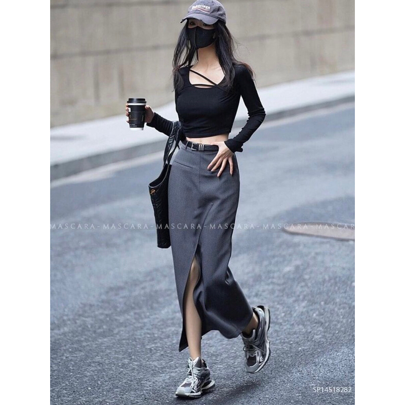 Chân váy dáng dài zr