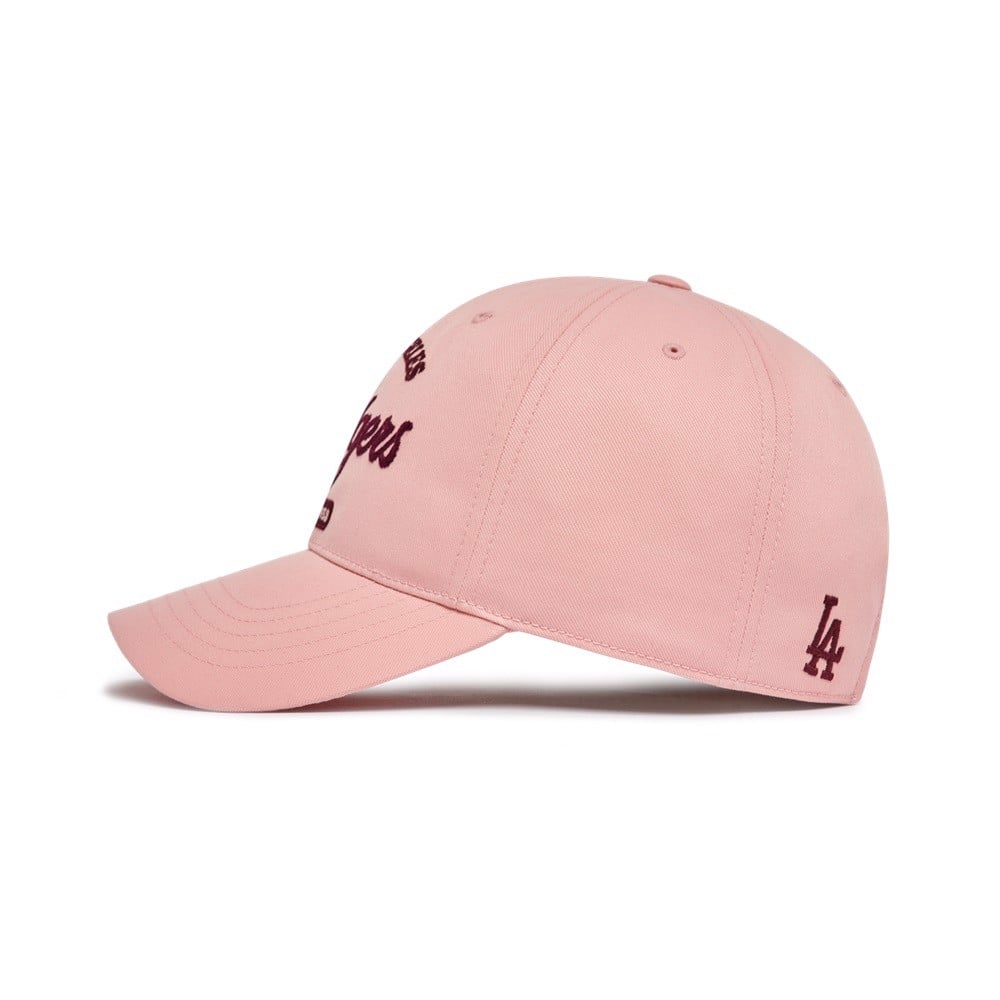 Mũ lưỡi trai YANKEES cho nam nữ màu hồng đậm logo thêu đen chất cotton hàng xuất dư cao cấp đủ tag mác - GULcap