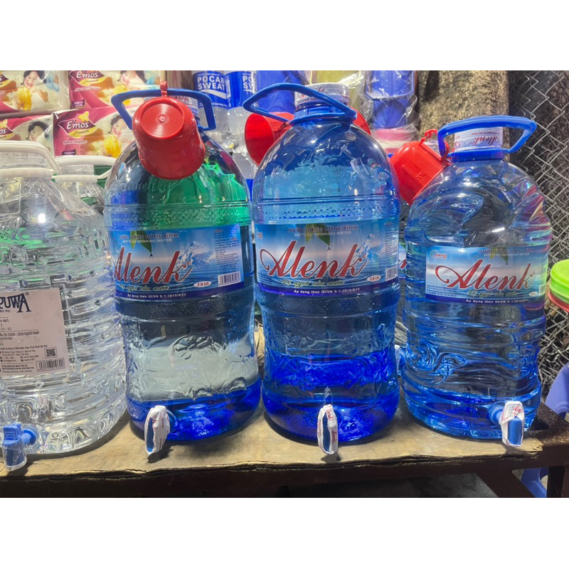 Nước suối tinh khiết Alenk có vòi bình 5 lít và 7,5 lít