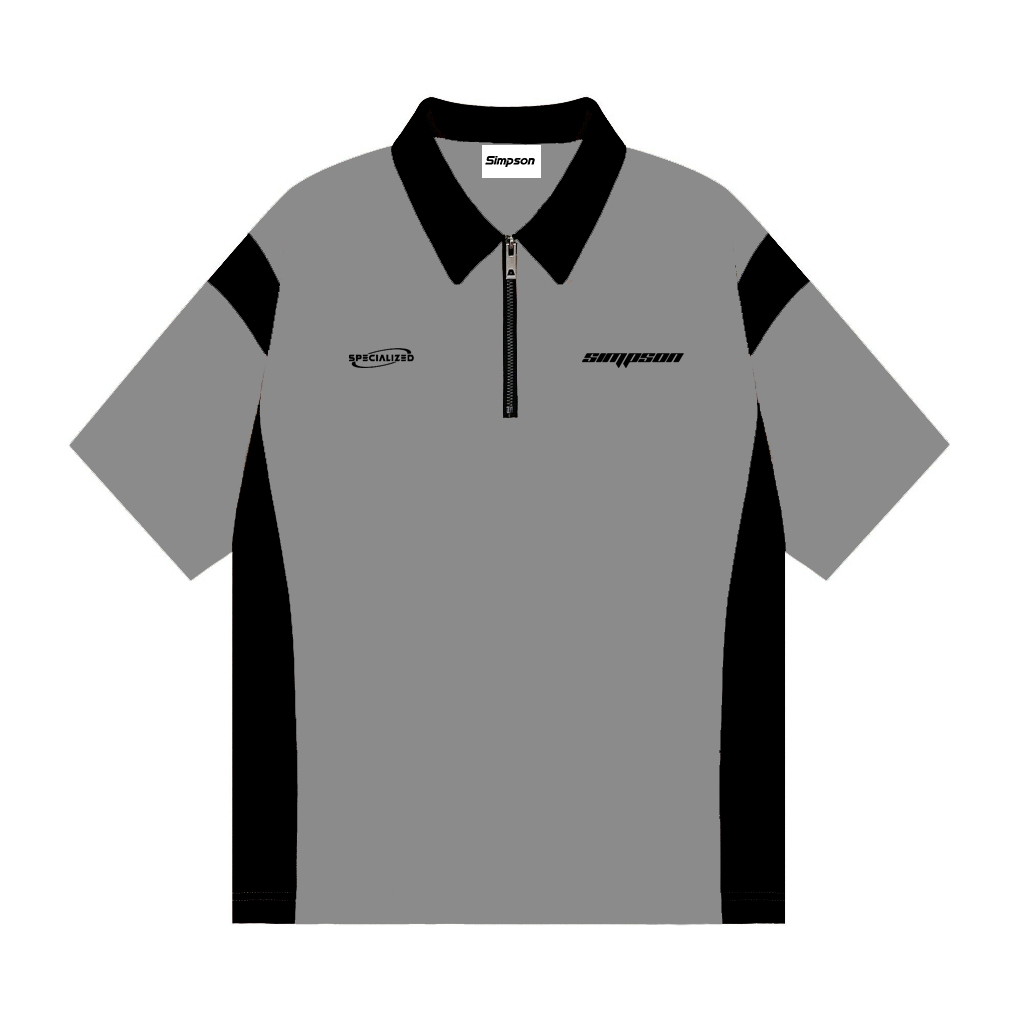 Áo Polo Local Brand Khoá Kéo Sleepy Simpson Polo Unisex Nam Nữ Oversize - PS02