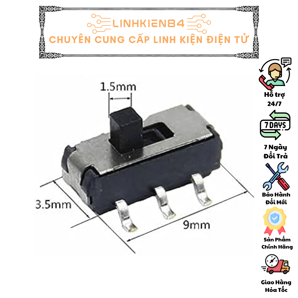 Công Tắc Gạt 6 Chân MSS22D18 SMD