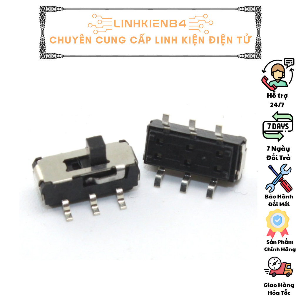 Công Tắc Gạt 6 Chân MSS22D18 SMD