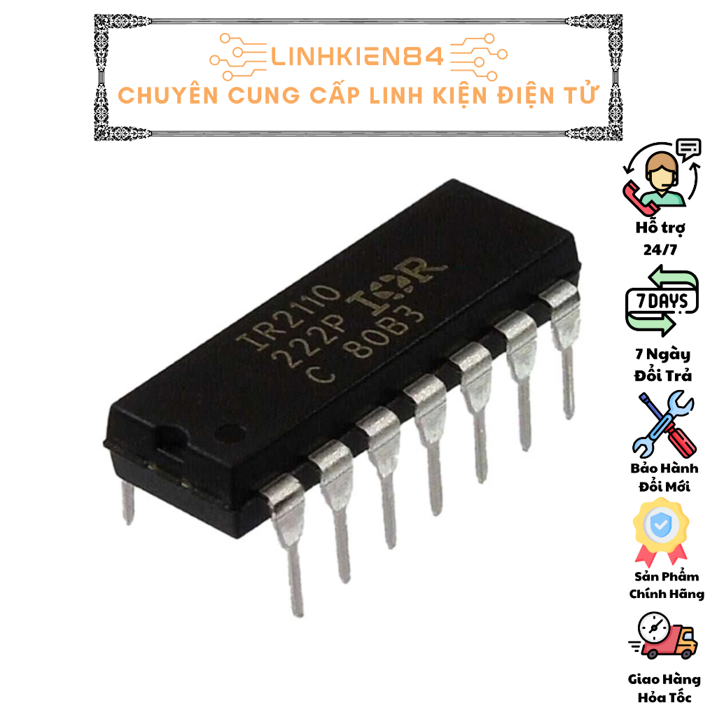 IC Điều Khiển Động Cơ IR2110 DIP14 Half-Bridge Driver