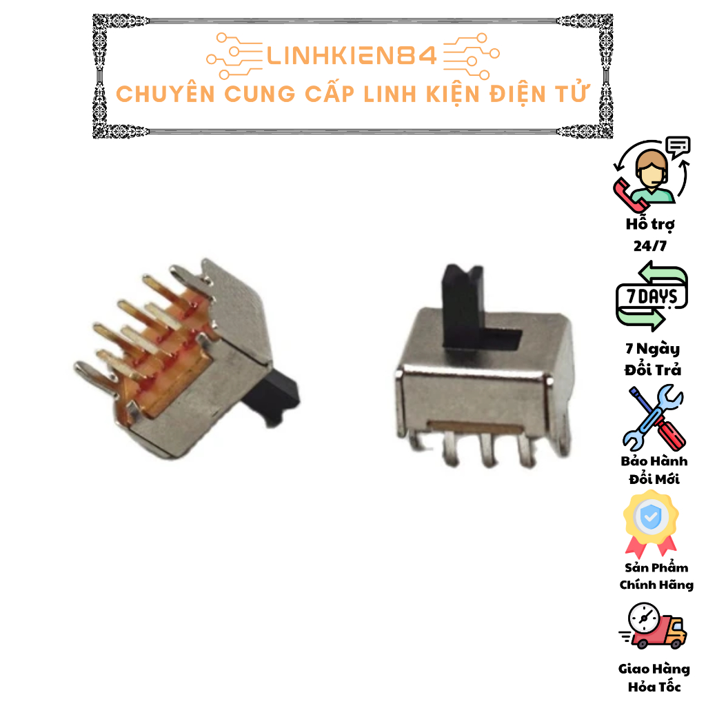 Công Tắc Gạt 6 Chân SS-22D07 (Loại Thẳng)