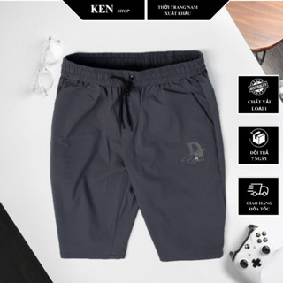 Quần short nam Thêu  Dior chất Đũi Dãn Xước co giãn, mát, mịn, đẹp và thời trang (có video và ảnh tự chụp bằng ĐT)