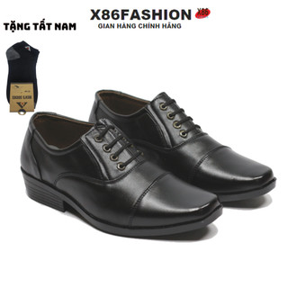 Giày Tây Nam TĂNG CHIỀU CAO 6 PHÂN Không Dây Lịch Lãm (Tặng Tât )Chât Da Pu Đế Khâu Chắc Chắn