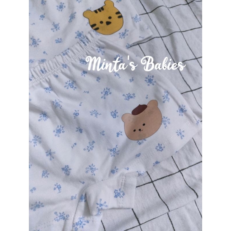 Quần chip đùi bé gái cotton Hàn 4chiều hoa Vintage