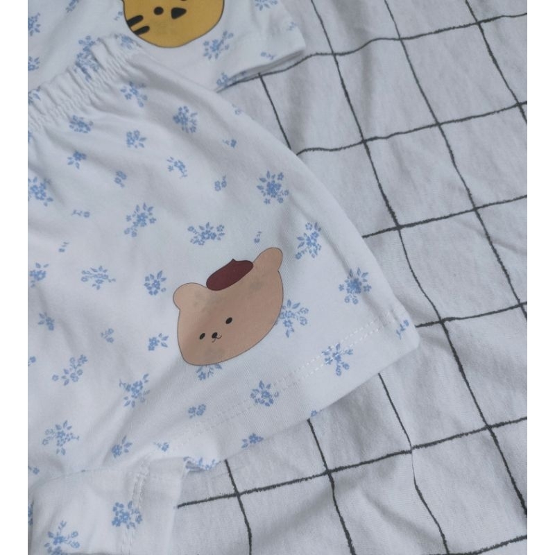 Quần chip đùi bé gái cotton Hàn 4chiều hoa Vintage