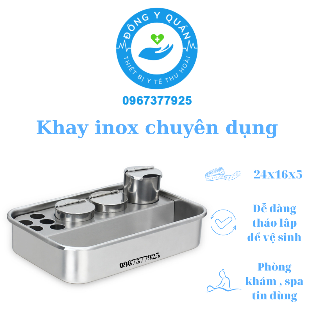 Khay inox đựng dụng cụ y tế- dụng cụ spa chuyên dụng- Đẹp- tiện lợi