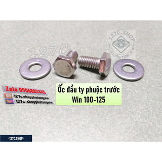 Ốc đầu ty phuộc trước win 100/ 125cc inox