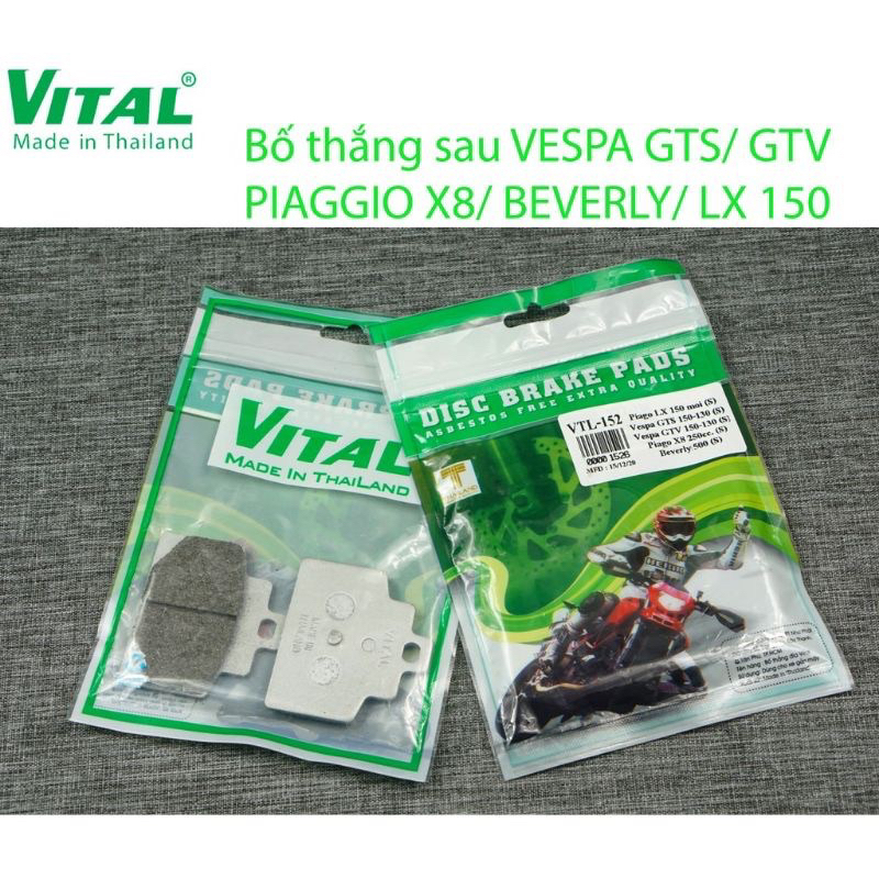 Bố thắng đĩa sau Piaggio LX 150, Vespa GTS, GTV, Piaggio X8, Beverly 500, Vital PIAGGIO PIAGIO, sản 