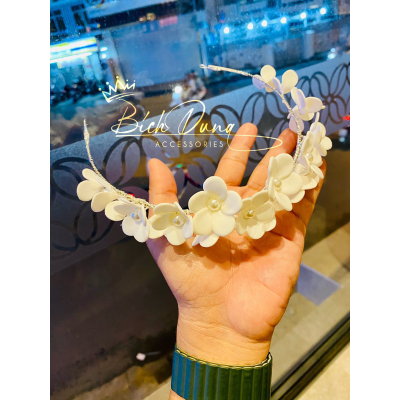 Bờm hoa đất nhật bản dành cho cô dâu