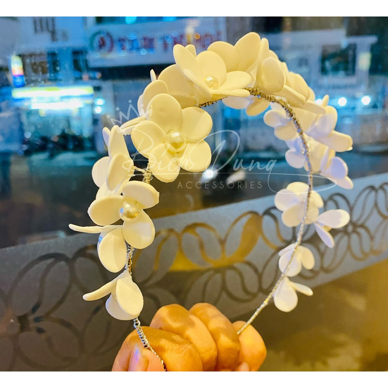 Bờm hoa đất nhật bản dành cho cô dâu