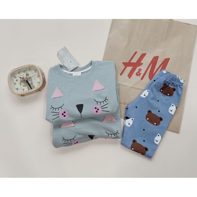 Set áo baby doll mèo mix legging cho bé style dễ thương - Có buôn sỉ-SP 4667