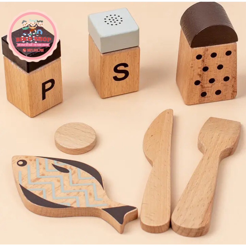 Set nồi Cucinino bằng gỗ cho bé