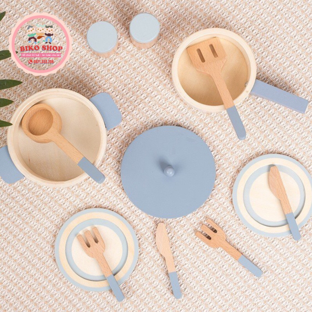 Set nồi Cucinino bằng gỗ cho bé