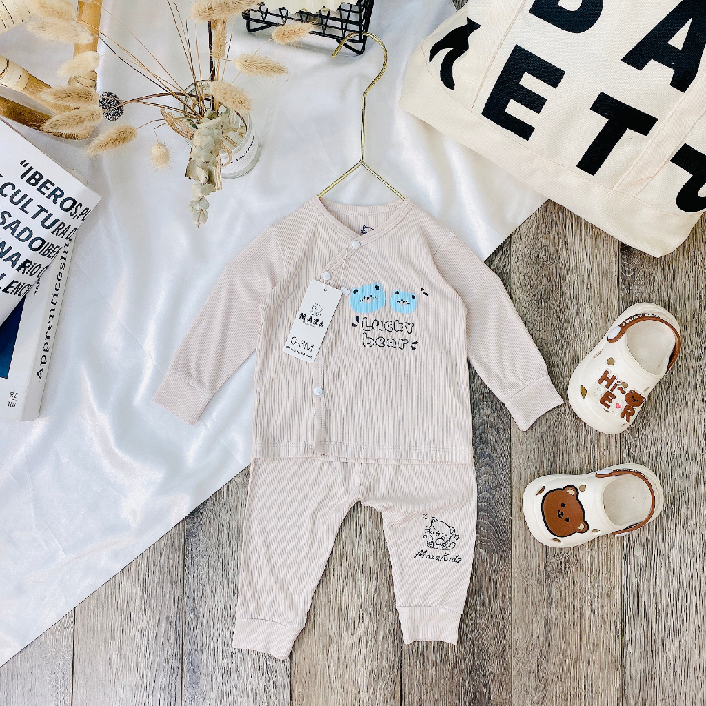 Bộ dài tay sơ sinh bảng màu mới cute hot hít Mazakids