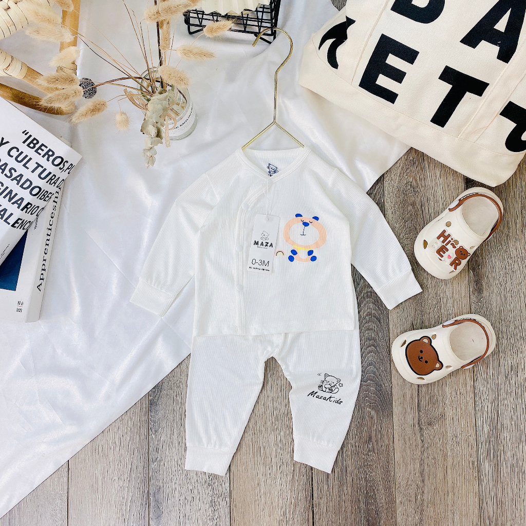 Bộ dài tay sơ sinh bảng màu mới cute hot hít Mazakids