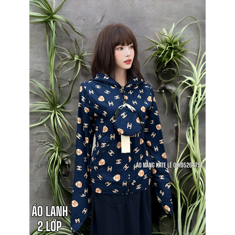 Size XL_áo lanh nhung 2 lớp chống nắng và tia uv cao cấp loại 1.