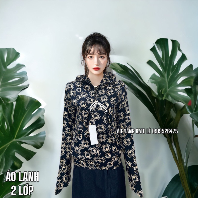 Size XL_áo lanh nhung 2 lớp chống nắng và tia uv cao cấp loại 1.