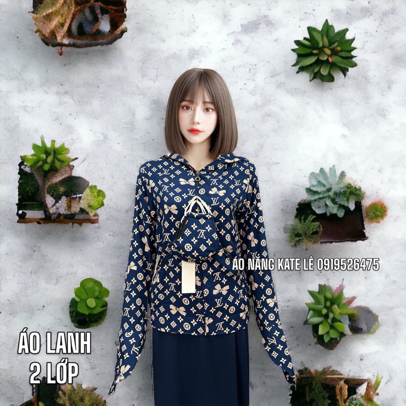 Size XL_áo lanh nhung 2 lớp chống nắng và tia uv cao cấp loại 1.