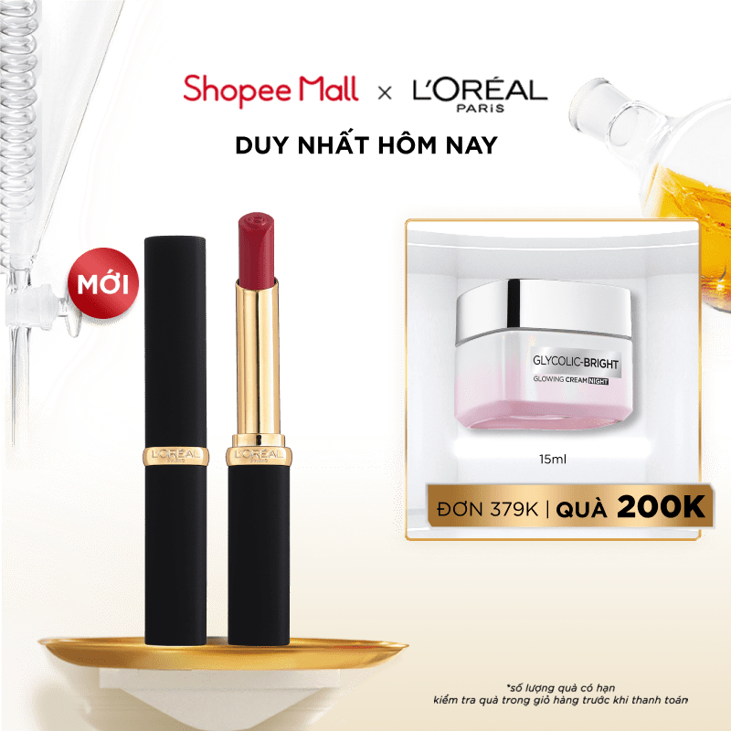 SON LÌ 16H, MỊN MỜ CHUẨN MÀU, MÔI MỀM CĂNG MƯỚT L’OREAL PARIS COLOR RICHE INTENSE VOLUME MATTE 1.8G