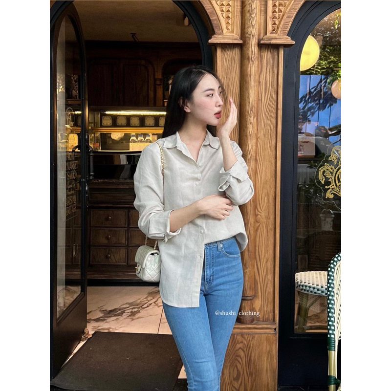 𝐇𝐚𝐧𝐲 𝐒𝐡𝐢𝐫𝐭𝐬 - Sơ Mi Linen Tưng Muối Tiêu Washed