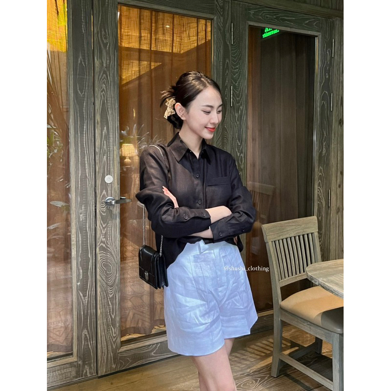 𝐎𝐥𝐢𝐯𝐞 𝐒𝐡𝐢𝐫𝐭𝐬 - Sơ Mi Linen Tưng Washed