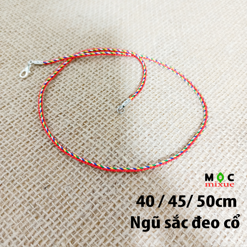 40/ 45/ 50cm/ Chiếc Dây Chuyền Ngũ Sắc May Mắn Đức Phật - Mộc mixue
