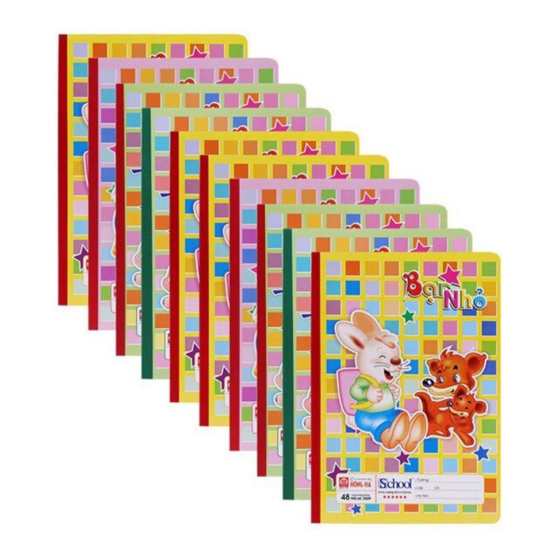 Tập 10 vở hồng hà 4 ô ly 0509