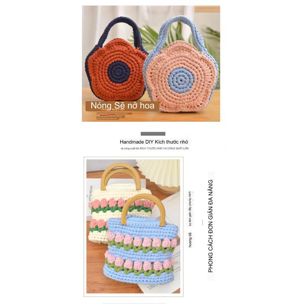 Sợi vải đan móc. sợi vải trơn đủ màu