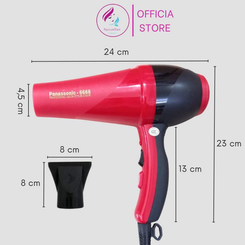 Máy sấy tóc Panassonicc 6668-2300w công suất lớn ánh sáng xanh, hương thơm