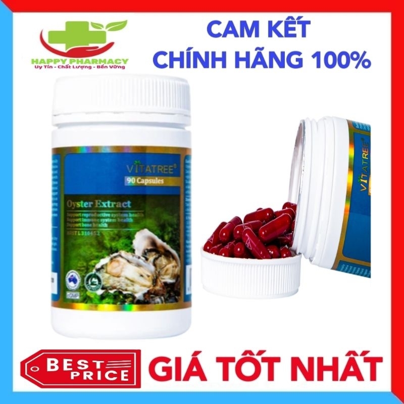 [Chính Hãng] Tinh chất hàu Oyster Extract Vitatree hỗ trợ tăng cường sinh lý nam giới (90 viên)