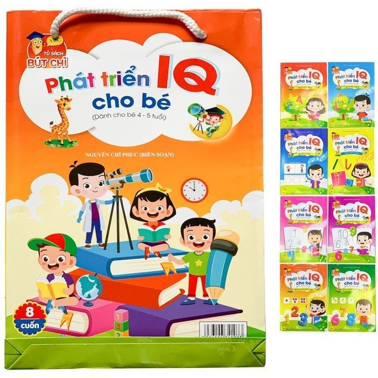 Sách - Phát triển IQ cho bé dành cho trẻ từ 4 đến 5 tuổi (Bộ 8 cuốn)
