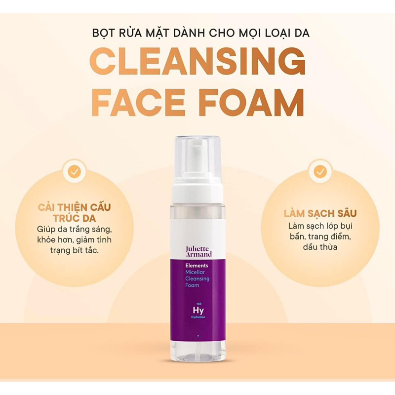 Bọt rửa mặt sạch mụn Clarifying Face Foam Juliette Armand