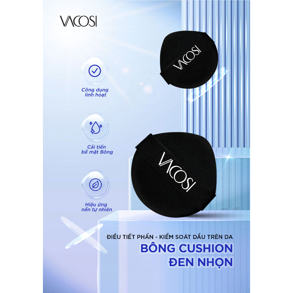 Bông Cushion VACOSI SPONGE BLACK